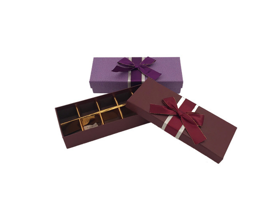 Good price Personifizierte elegante Papppralinenschachteln mit Teilern/Band verziert Online