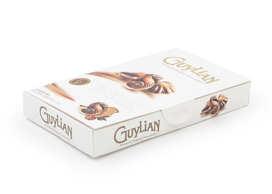 Good price Praline-Geschenkboxen mit Fenster, Goldfolien-Logo-Papierkästen für Schokoladen Online