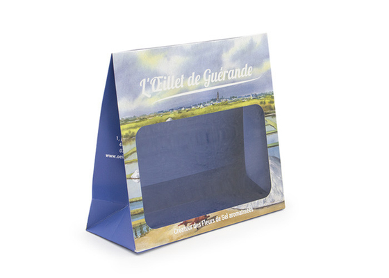 Good price Weiße stützbare Kraftpapier personifizierte Papiertüten mit Transparenz-Fenster Online