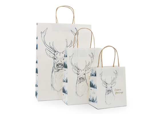 Good price Flache Unterseiten-Fantasie-Weihnachtspapier-Tasche Grossgrain-Band-Griff Online