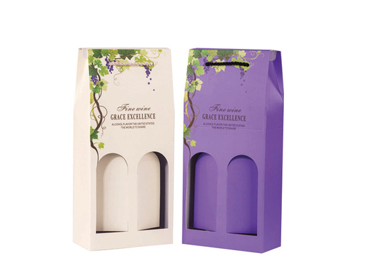 Good price Coloful-Wein-Geschenkbox-Verpacken/zwei Fenster-kundenspezifische Wein-Flaschen-Kästen Online