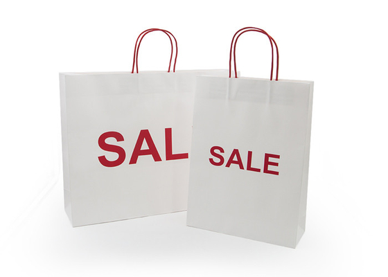 Good price Der Kraftpapiertasche Eco-Freunds weiße kundenspezifische Druckeinkaufstasche mit Griffen Online