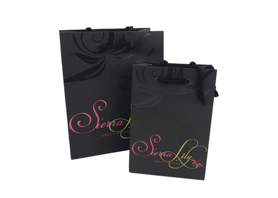 Good price Aufbereitete Spitzentasche des vorliegenden Papiers/großes schwarzes Geschenk sackt Stellen-UVlogo ein Online
