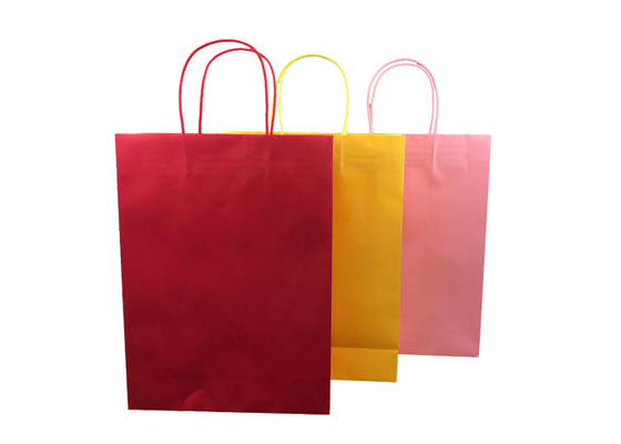 Good price Fantasie färbte Eco-Papier, das recyclebares Eigenschafts-Papier verdrehten Griff verpackt Online