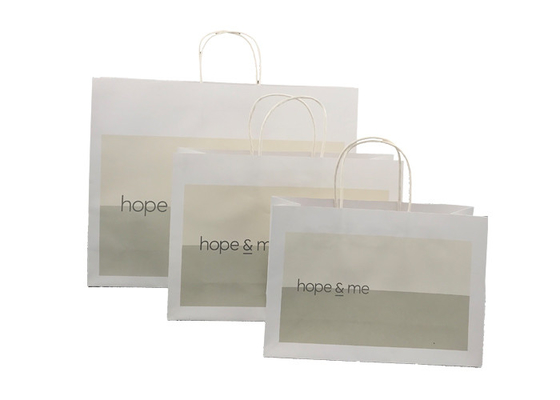 Good price Natürliche weiße Kraftpapier-Papiertüten für Geschenk-Verpackenmodisches auftreten Online