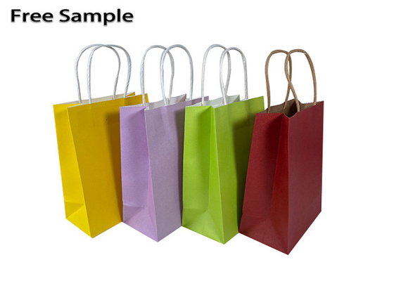 Good price 15*8*21cm 250gsm CMYK Kraftpapier-Einkaufstasche verdrehte Griffe Online